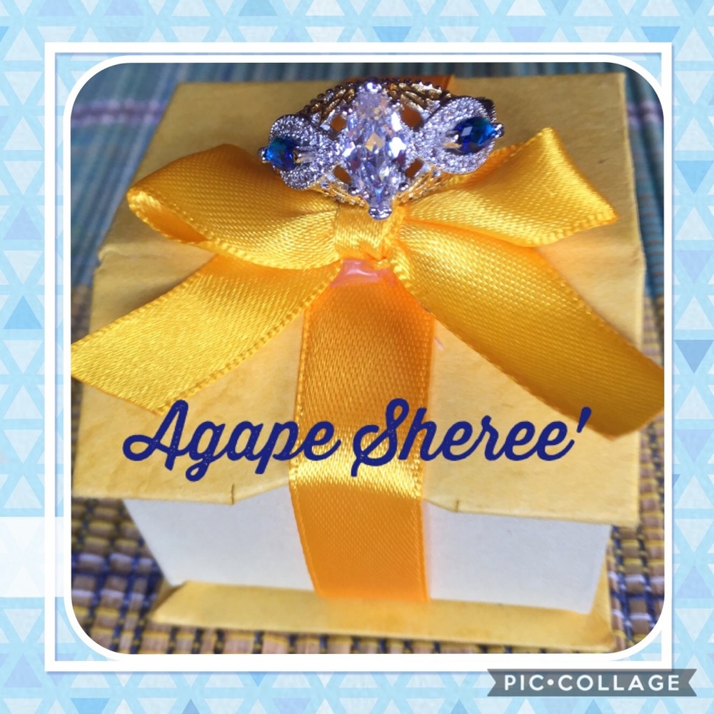 White Gold Filled Marquise Cut Ring